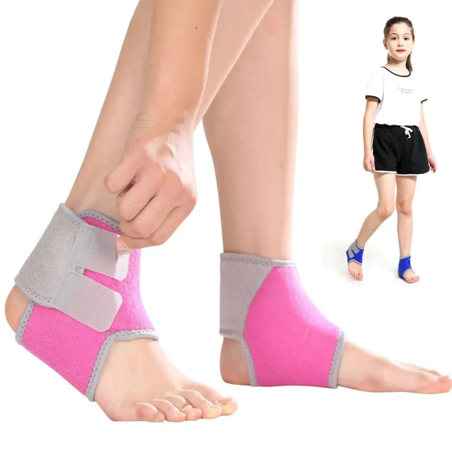 

1Pair Professional Kid Ankle Strap Cycling Running Gym Children Sport Ankle Brace Support Guard Protector Boy Girl Tobillera