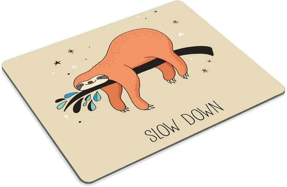 Sleeping Sloth Hanging on a Bench Cozy Lazy Mouse Pad Custom Mouse Pad Customized Rectangle Non-Slip Rubber Mousepad 9.5x7.9Inch