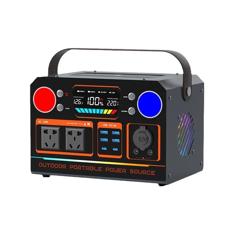 2026 500W Solar Portable Power Station - Emergency Backup Battery for Camping/Home/Outdoor