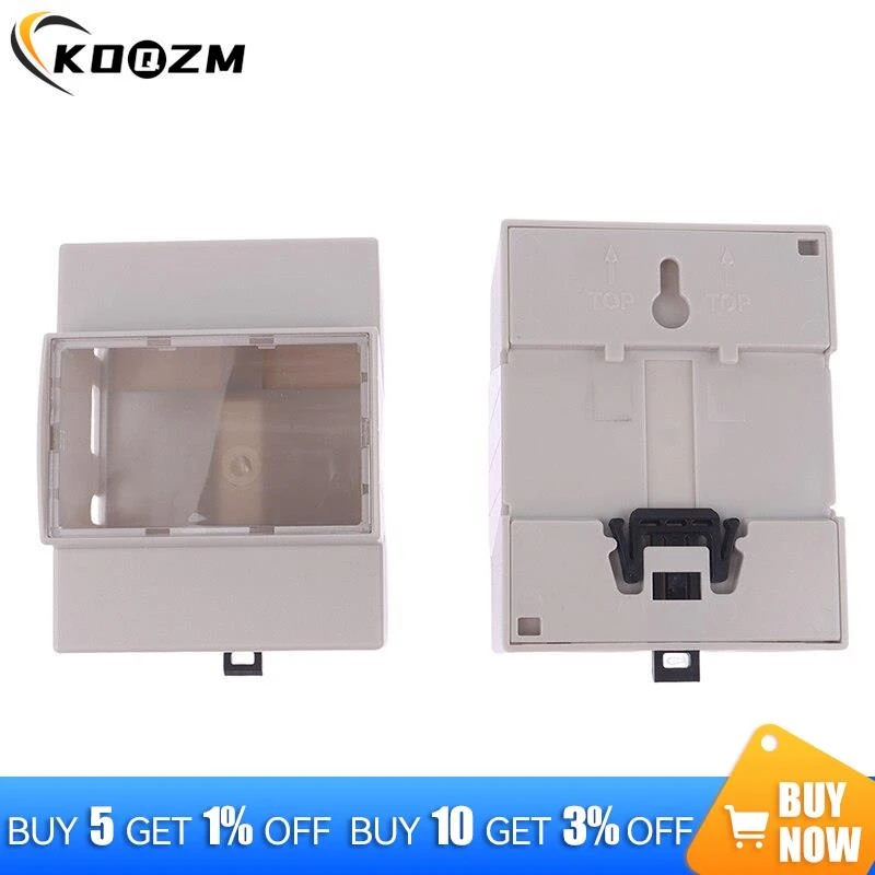 Raspberry Pi 4 Modelo B Caso ABS, Din Rail Mount, Grande Shell Espaço Interno, Gabinete de Proteção para RPI 4B Pi4 ou Pi 3B + 3B