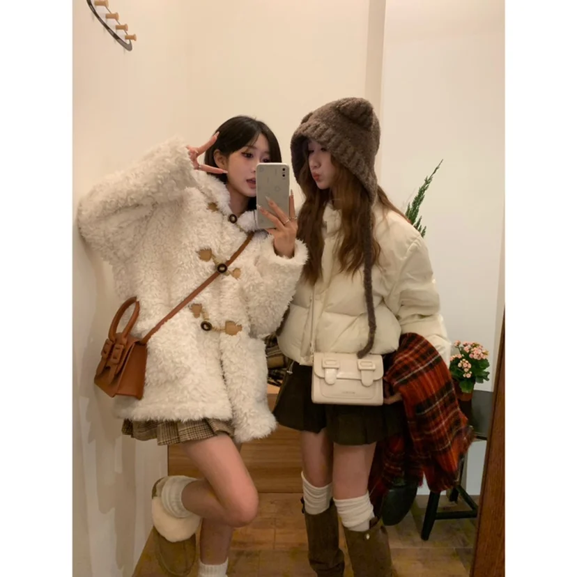 

Мягкое пушистое пальто Soft Furry Universe для женщин: зимнее, с интегрированным мехом, из экокожи, с капюшоном, утепленная верхняя одежда