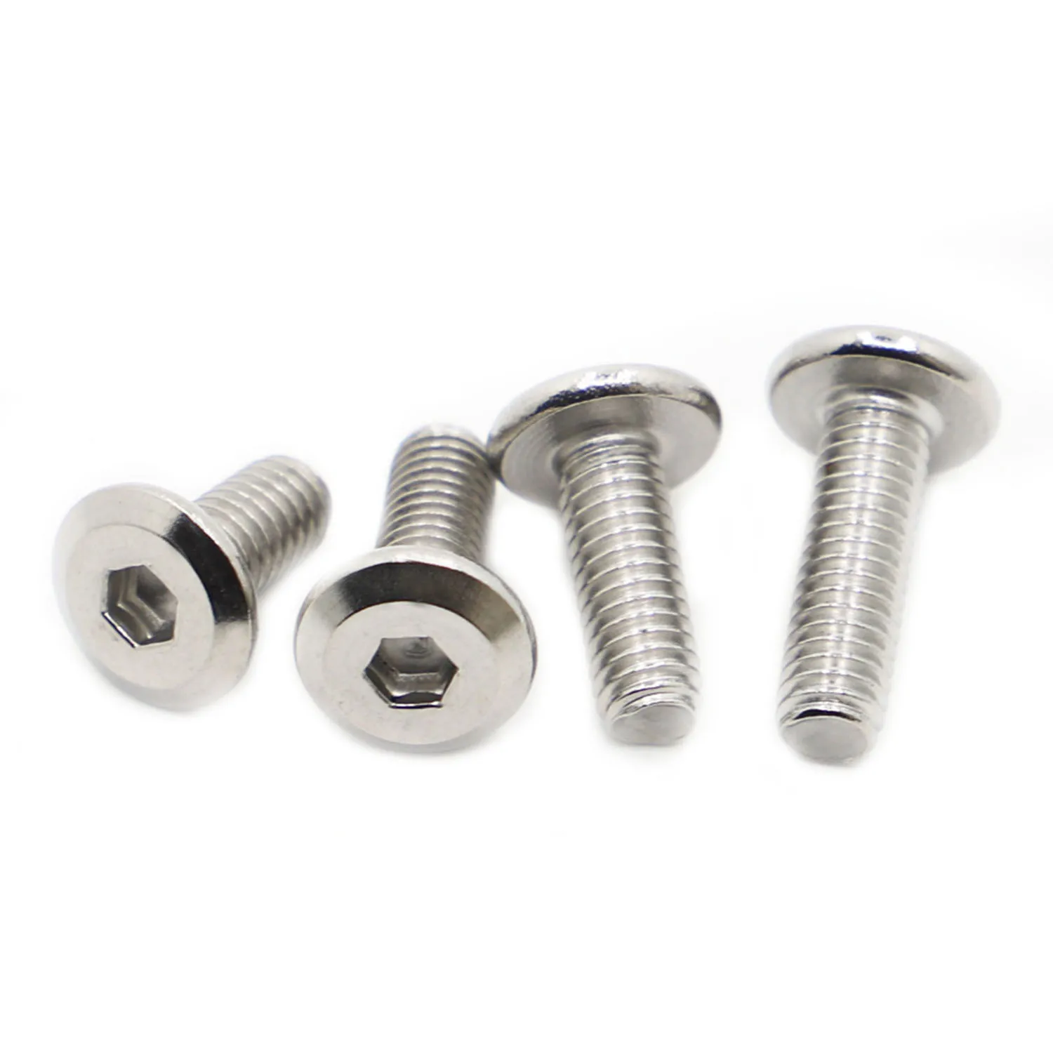 5-20pcs M3 M4 M5 M6 M8 304 Stainless Steel Large Hex Hexagon Allen Socket Flat Head Furniture Rivet Screw Connector Joint Bolt
