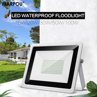 MARPOU Flood light led projector 20W Street lamp 220V led exterior Black outdoor lighting Wall lamp