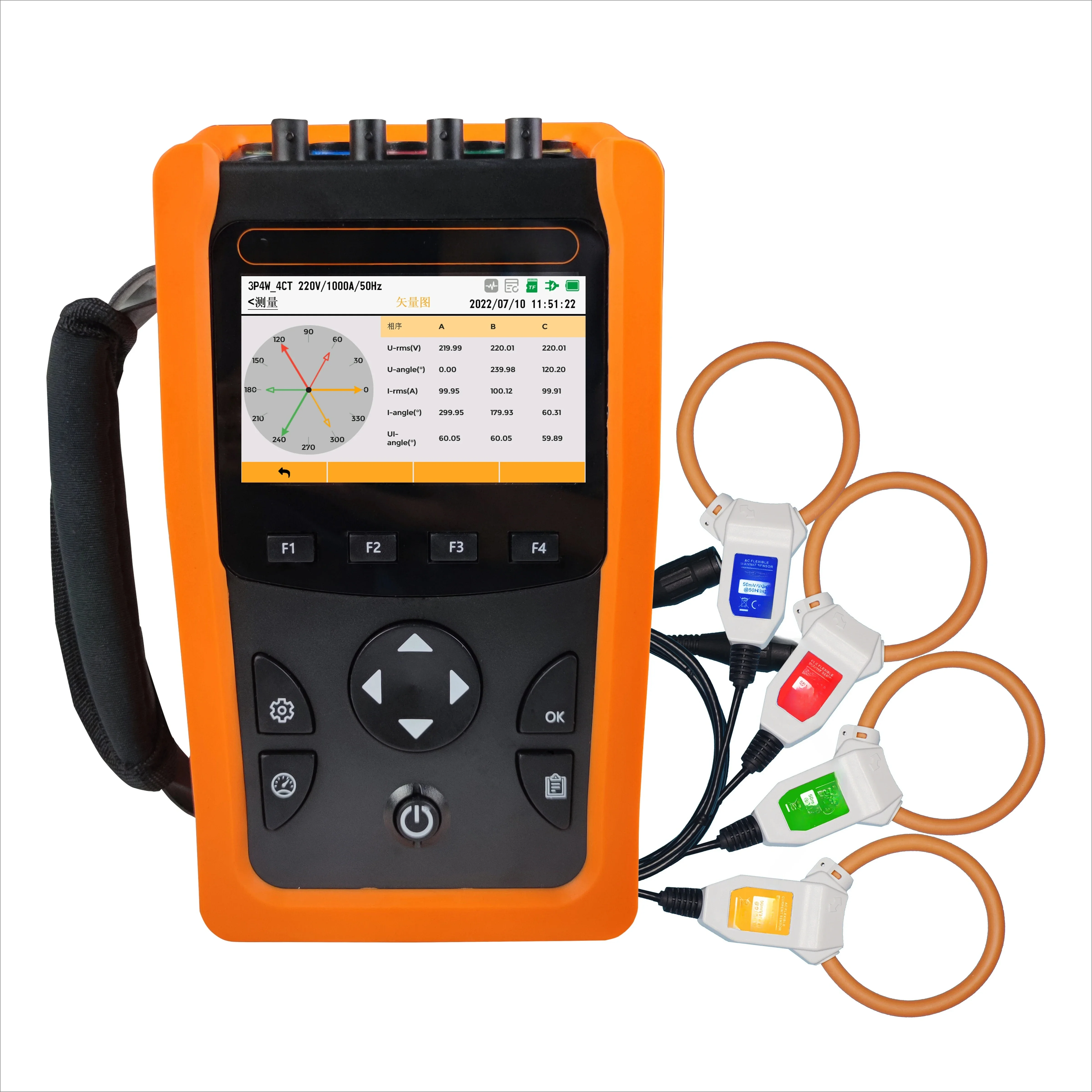 

Portable Electricity Meter Energy Logger Handheld 3 Phase Data Recorder i Power Quality