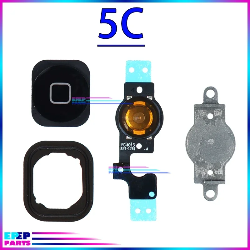 Replacement Parts for Iphone 6 6S Plus 5 5C 5S SE 2016 Home Button Flex Cable Return Function with Key Cap (No Fingerprint)