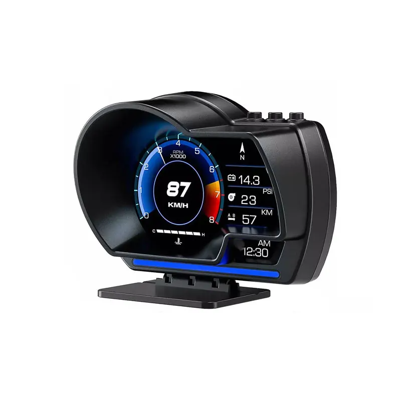 

Универсальный дисплей HUD P6 с поддержкой OBD2 и GPS, многофункциональный измеритель скорости, температуры воды и турбонаддува, автомобильные аксессуары.