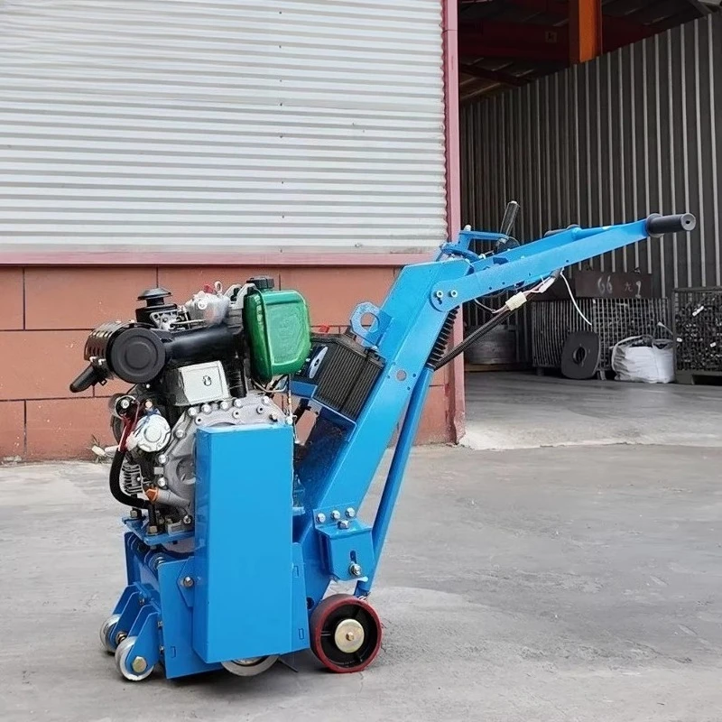 Engine Driven Concrete Scarifier with Water Spray Dust Control 300mm Planer Milling Machine for Concrete