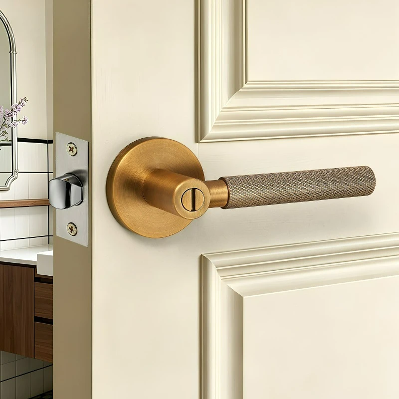 Minimally Designed Door Bathroom Handle Lock, Bedroom Single Tongue Emergency  Opening Handle, Wooden Door Handle
