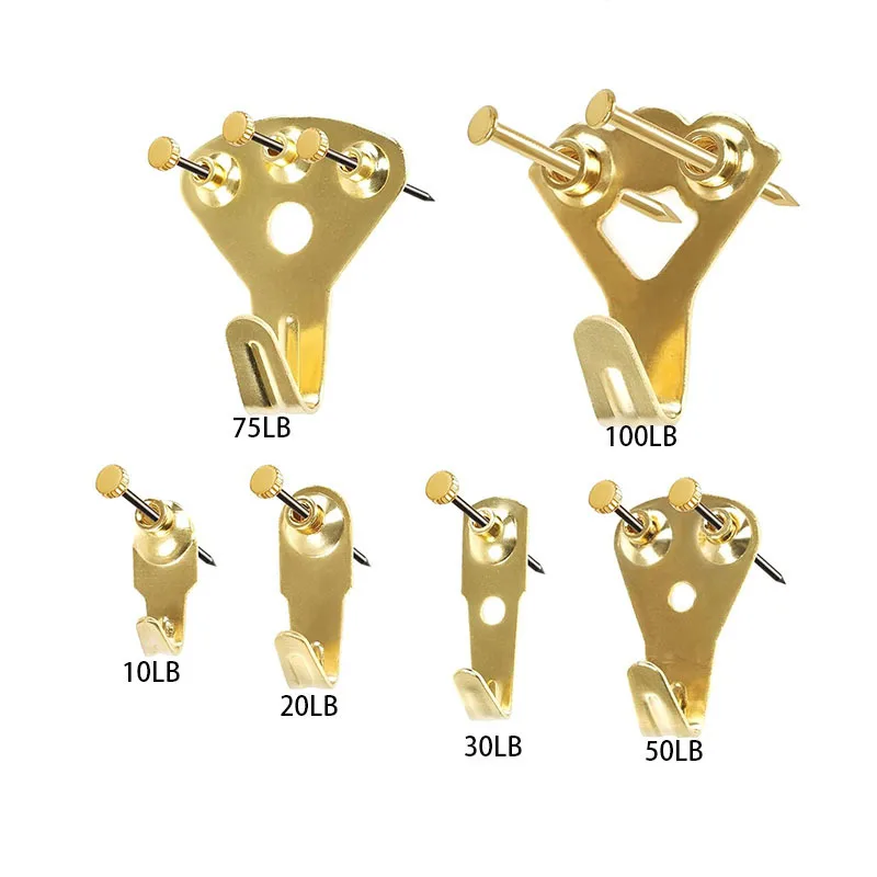 

50Pcs Hook Metal Hardware Pendant Is Suitable for Pictures, Mirrors, Canvas, Clocks, House Decoration