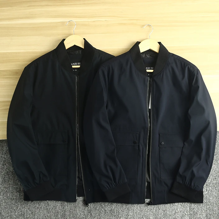 

Sli Casual Men's Stand Collar Jaet Coat Spring New Sle Haome Faionable Zipper Long Sve Stand Fit Outerwear