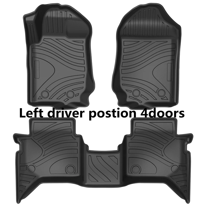 Fit for MAZDA BT50 custom car All-Weather BT50 Floor foot mats Full Set Trim to Fit For Mazda BT50 waterproof car floor mats