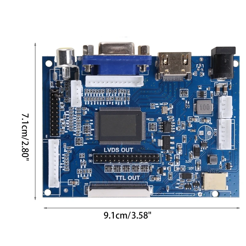 Driver Board LCD Display 50Pin Universal TTL LVDS Controller Board HDMI-compatible 1.2 VGA 2AV for AT070TN90 92 94