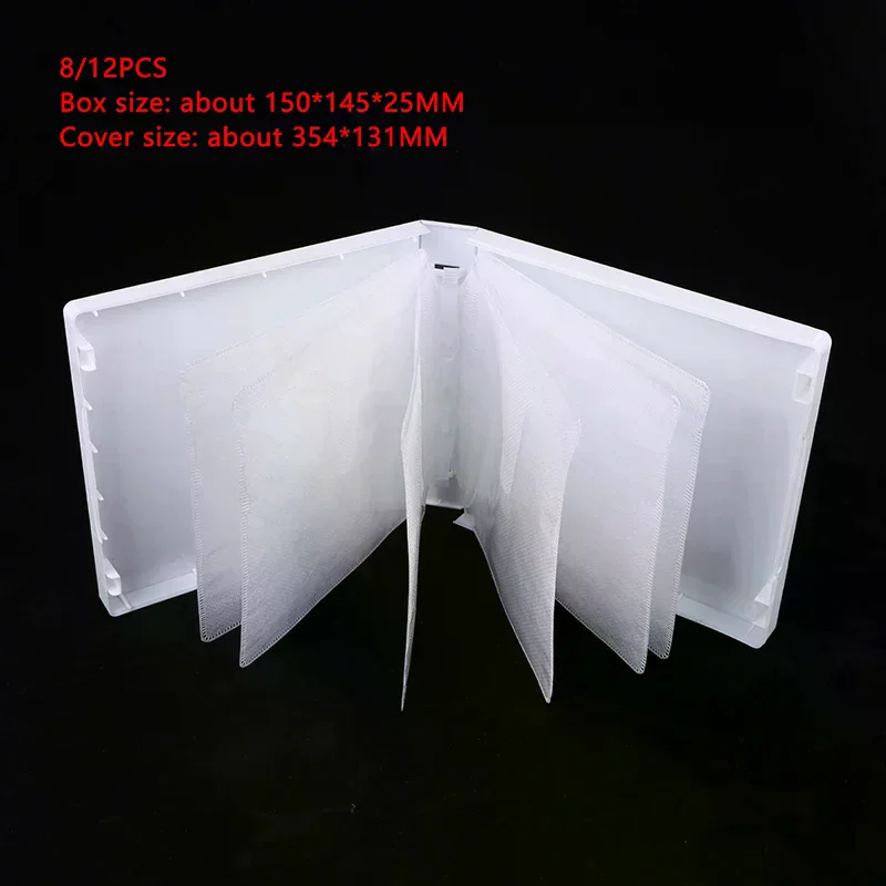 Case Bag 8/12pcs Cd Disc Dvd Storage High-capacity Packaging Box Holder Home Room Discs For Daily Use