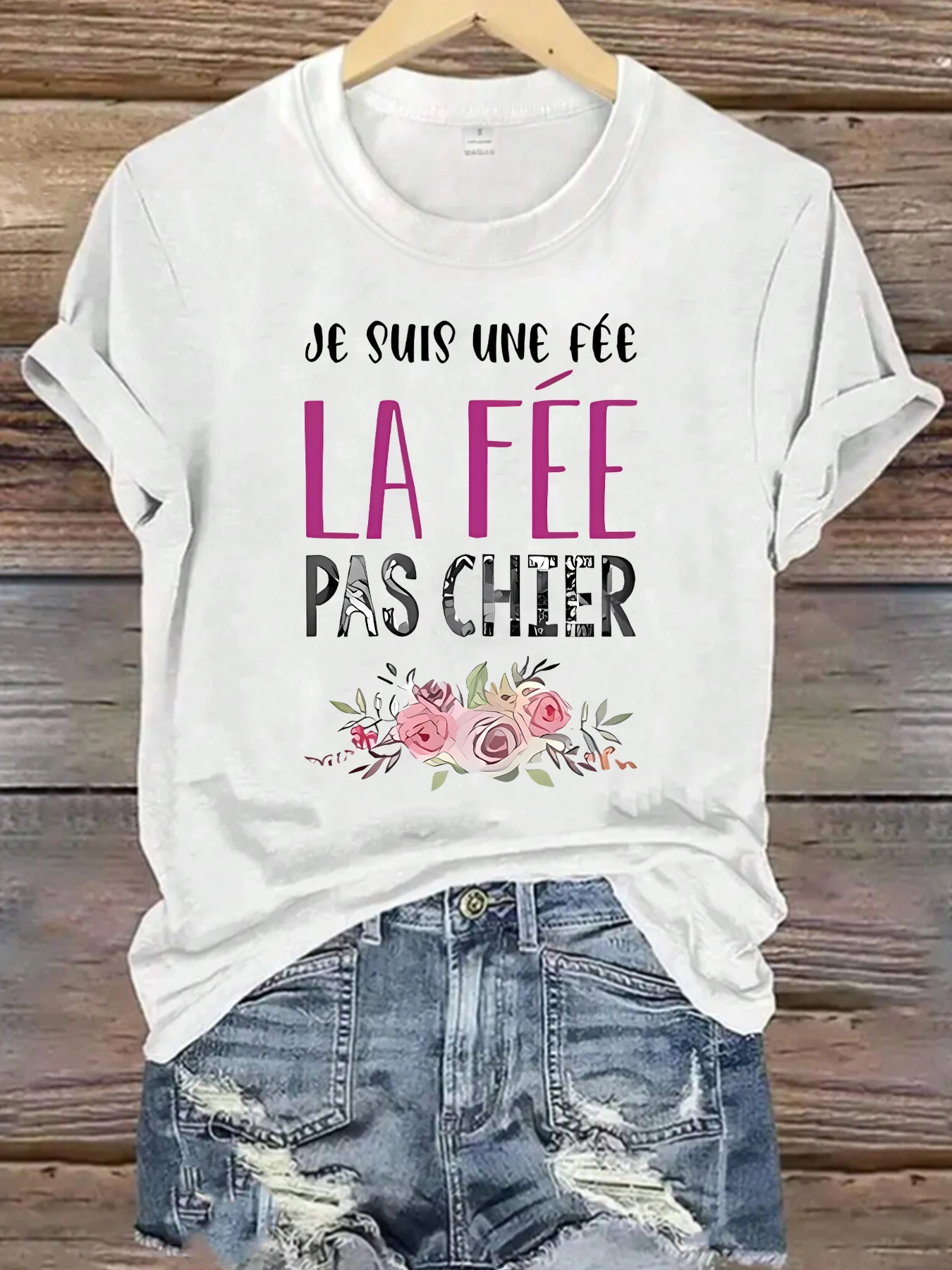 

Large size round neck women T-shirt short sleeve wild printed T-shirt elastic soft half sleeve T-shirt