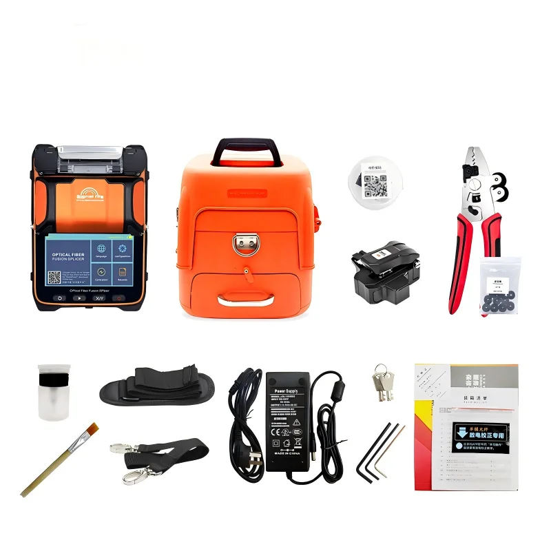 New Signal Fire AI9 Fusion Splicer Fiber Optic Equipment Fusionadora AI9 Core Alignment 15s Heating for FTTH Project