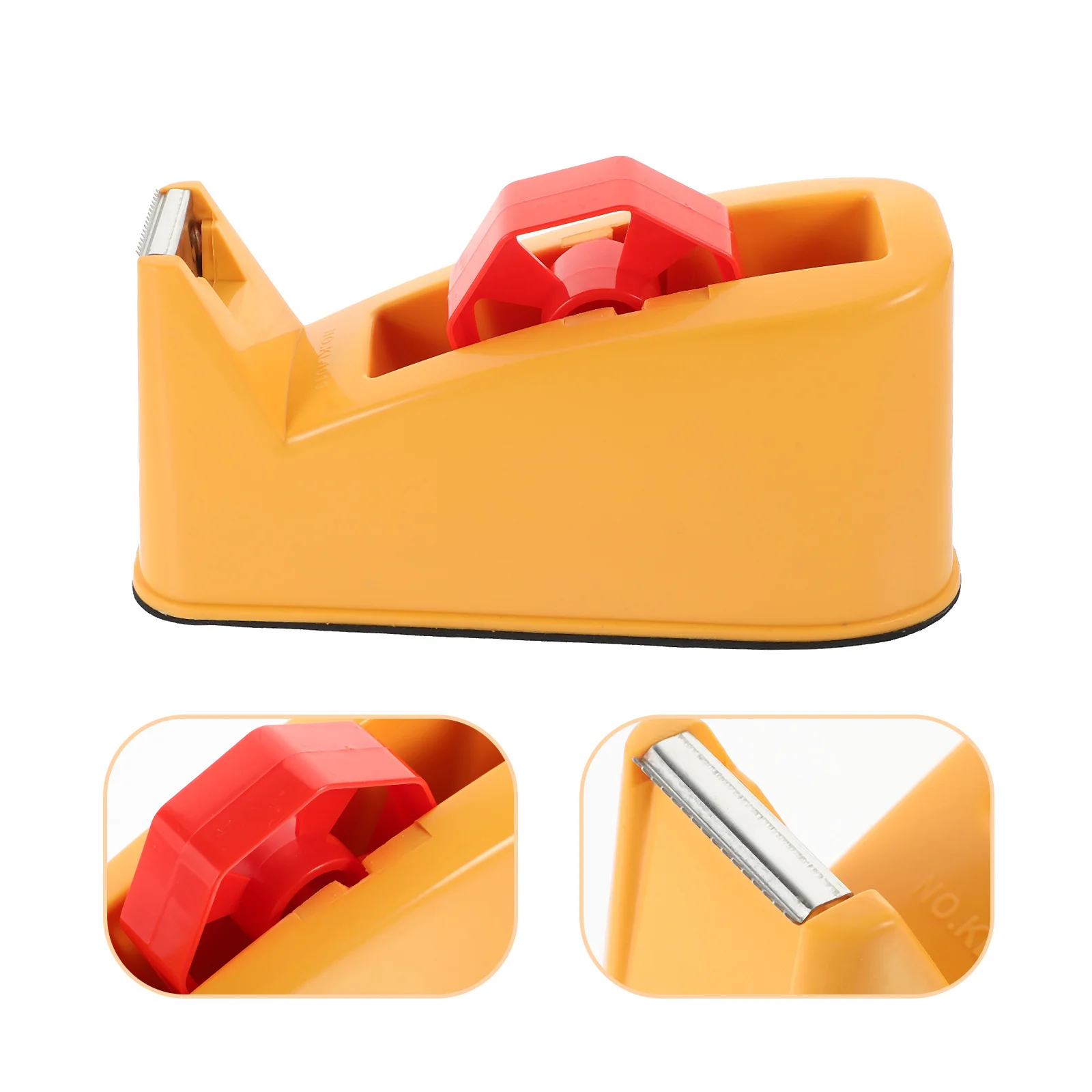 

Tape Cutter Heavy Duty Metal Blade Smooth Rolling Tape Dispenser For Carton Sealing Packing Home Use Random Color