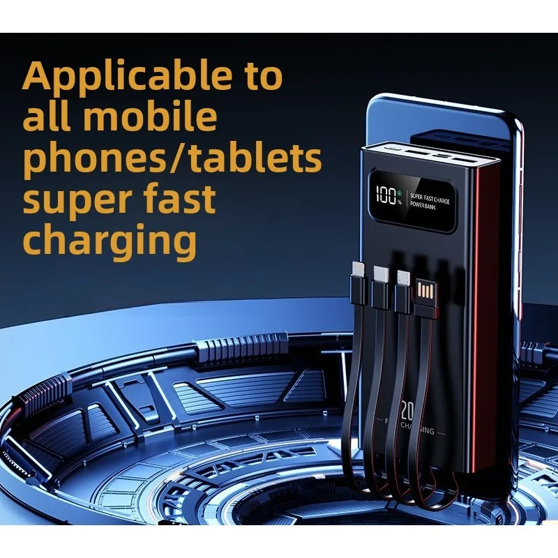 

10000mah/20000mah Power Bank Certified with Built-in Cable Super-fast Charging for IPhone Huawei Xiaomi（ CCC ）