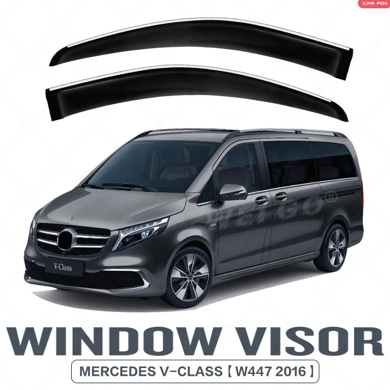 

For Mercedes Ben V-Class W447 2016+ Car Window Visor Awning Shelters Windshield Side Window Rain Sun Shade Auto Accessories
