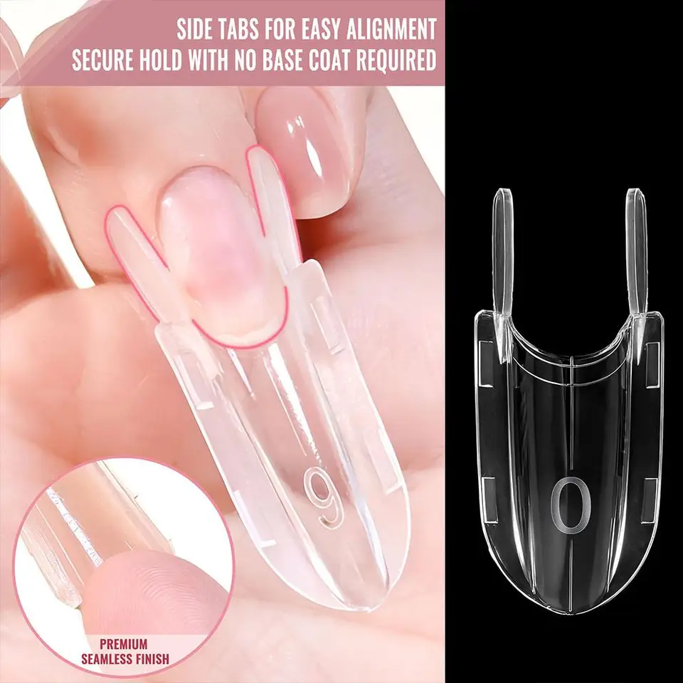 120 formas de uñas duales tipo sándwich, capa completa transparente, para extensión y manicura DIY 4