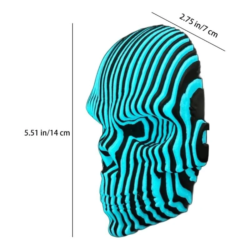 Struttura divisa modulare modello teschio stampato twistabile per decorazioni da scrivania luminose per esposizioni artistiche