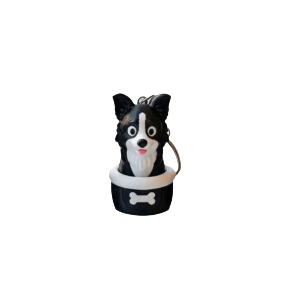 Mini Fidget 3D Printed Sausage Dog Clicker Keychain Clicking Sound Plastic Dog Key Pendant Portable Keycap Clicker Office