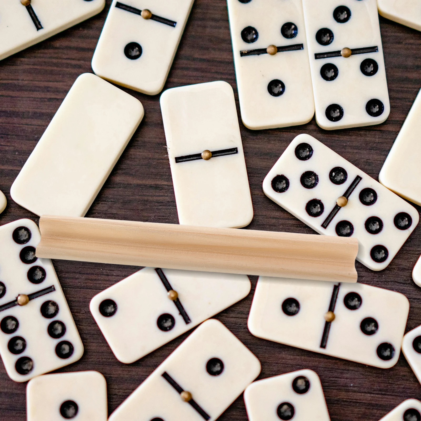 حامل الدومينو الخشبي 19 سم رف صينية بلاط جونغ لكتل الحروف منظم قاعدة عرض ألعاب القطار المكسيكي #1