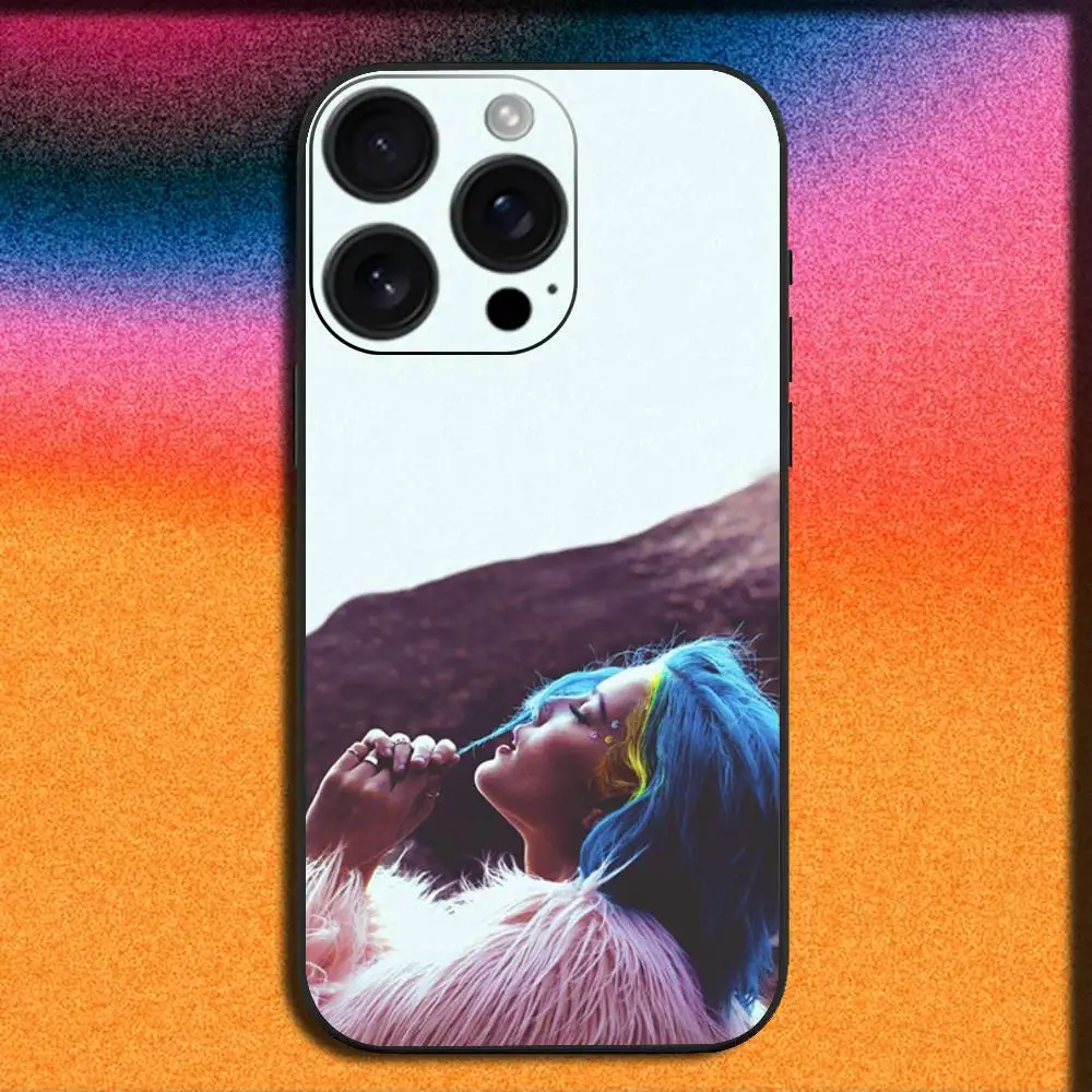 حافظة هاتف S-Singer H-Halsey لهاتف iPhone 17,16,15,14,13,12,11,Pro,Max,Plus,E,SE4,Air,غطاء أسود صغير