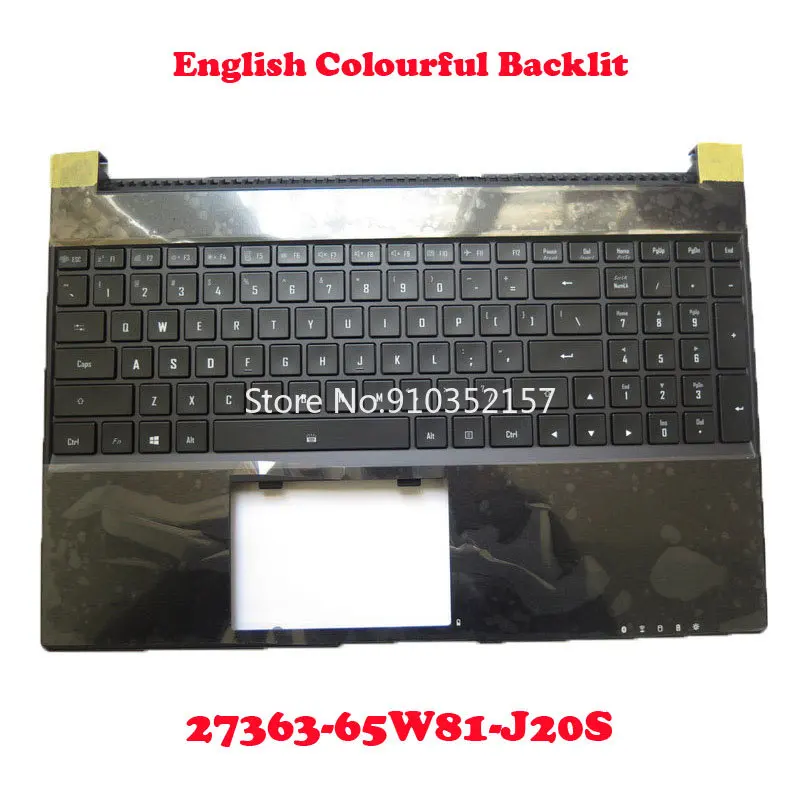 Palmrest & KeyboardสำหรับGIGABYTEสำหรับAERO 15 15X 273636w81j20s 4rkp650800002 สีดำใหม่