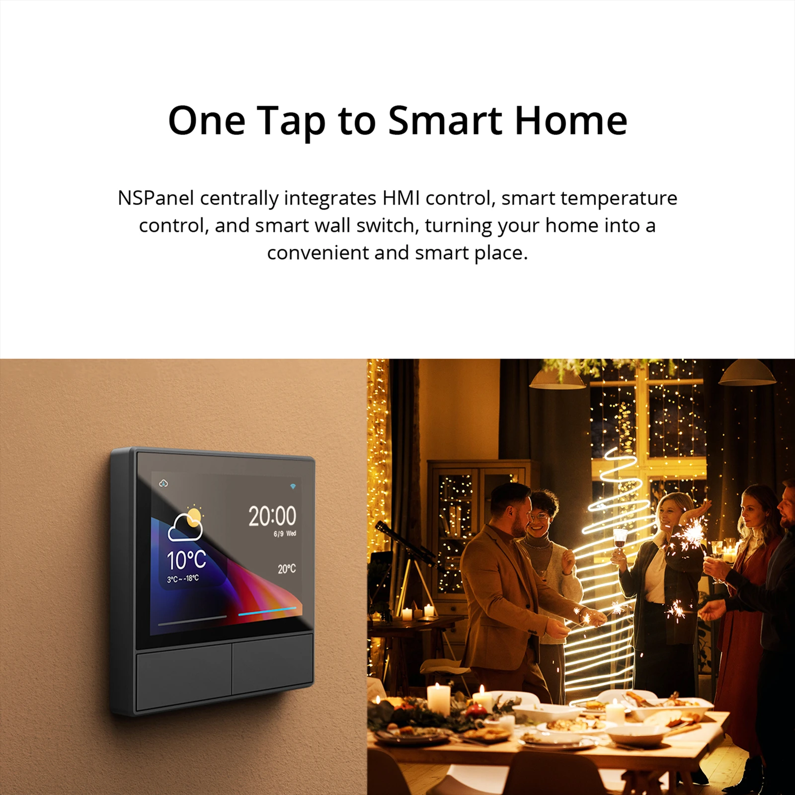 SONOFF NSPanel WiFi Smart Scene Wall Switch EU/US Smart Home Temp-control eWeLink APP Voice Control Works with Alexa Google Home