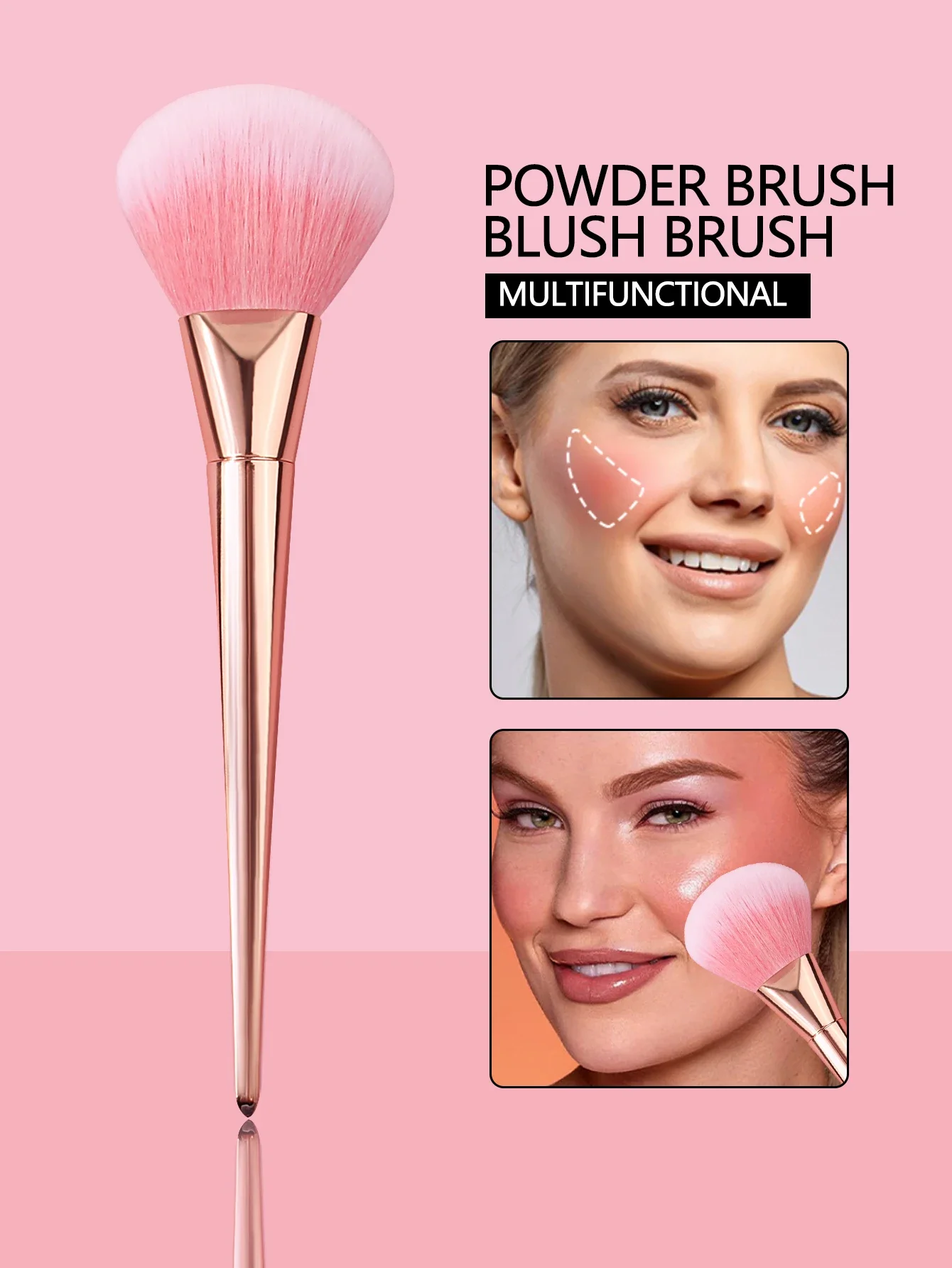 シングル超大型ふわふわパウダーブラシソフトパウダーブラッシャーブラシセットメイクブラシメイクアップアーティストのための多機能ブラシ