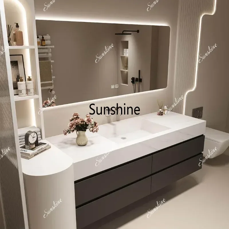 YSmall Mirror Bathroom Cabinet Over Wooden Decorations Skincare Drawers Cupboard Toilet Organizer Archivadores Home Furniture
