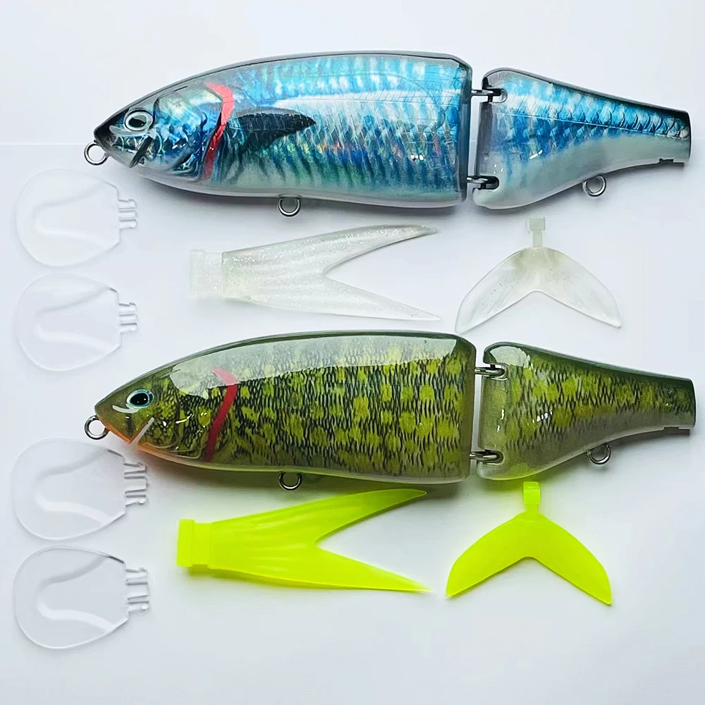 CF LURE Luminous Jointed Bait Floating 220mm 115g Shad Glider Swimbait Fishing Lures Hard Body Bass Pike Painting Flaw On Sale