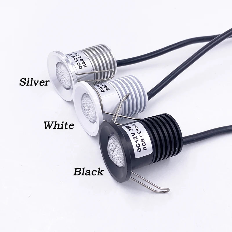 12V RGB IP65 3W Mini LED Downlight with Transformer Ceiling Spotlight Bedroom Kitchen 12V Dimmable Staircase Closet Party Light