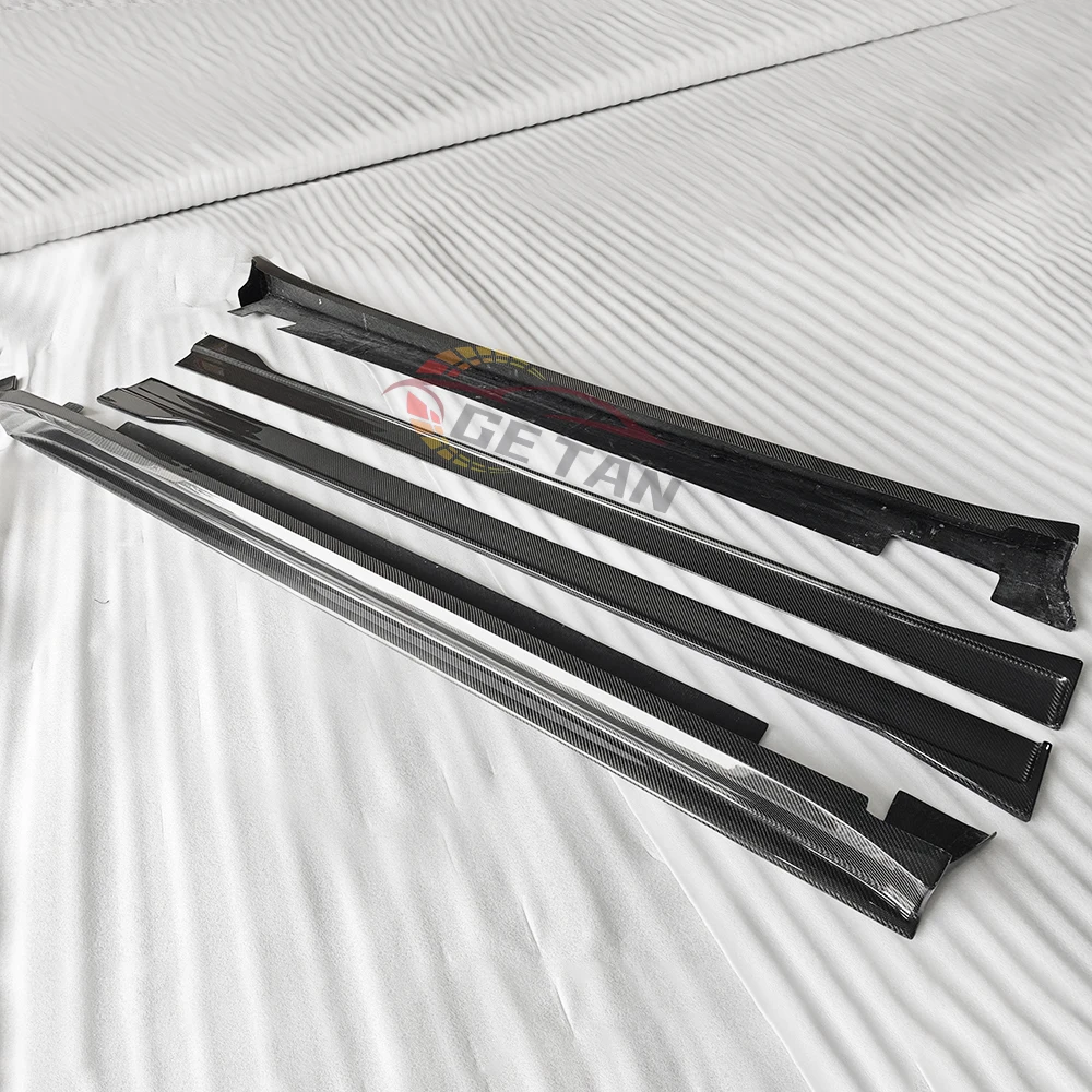 High Quality RZ Style Carbon Fiber Body Kit Side Skirts for Model X Plaid