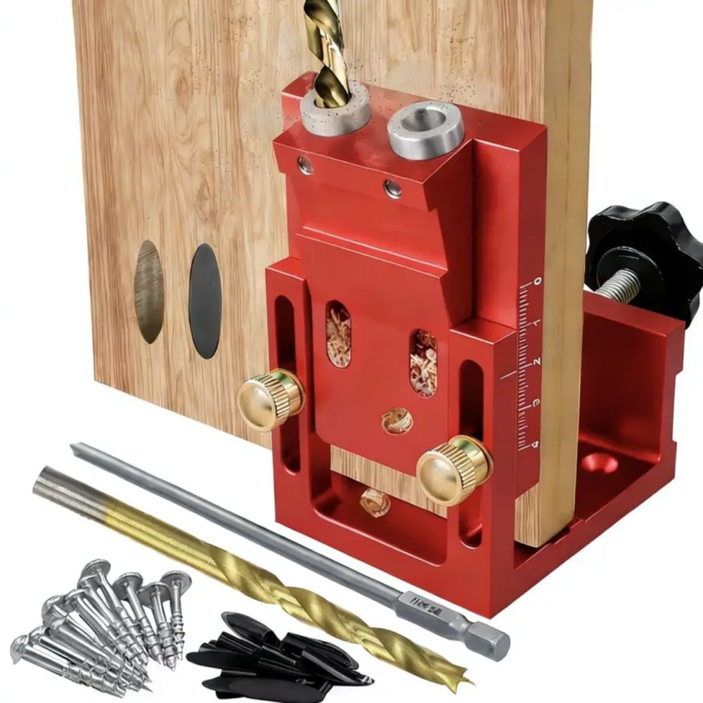 Pocket Hole Jig Drill Guide Positioner 15 Degree Oblique Angle Woodworking Tool For Efficient Home Repair Furniture Joinery