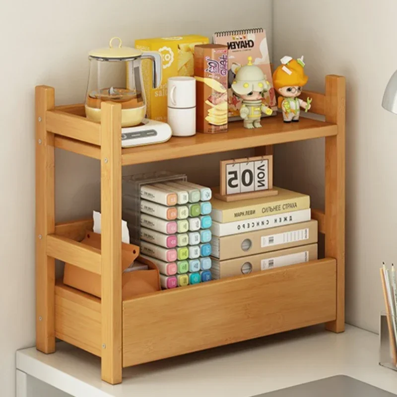 Modern Household GoodsDesktop Shelves Office With Drawers Storage Organized Shelves Multi-layer Stationery Storage Racks