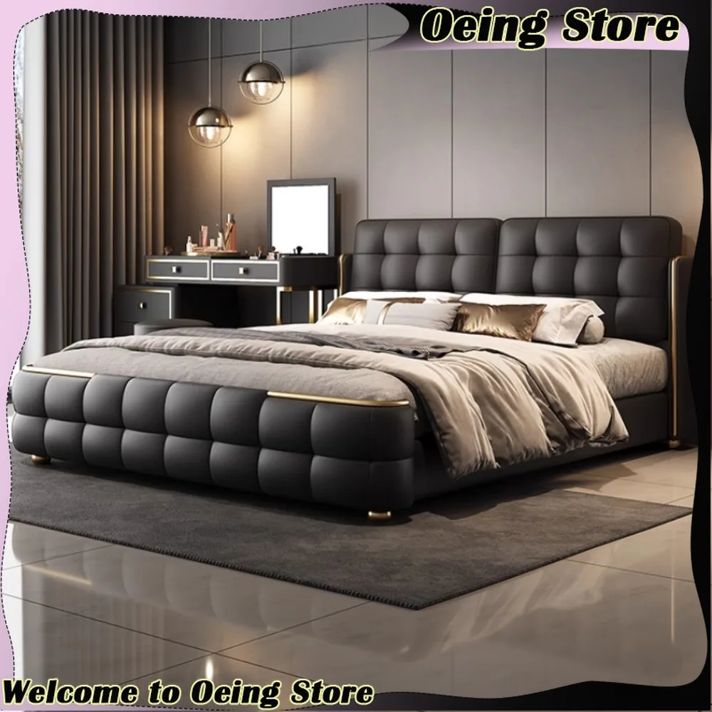 

European Modern Beds Frames 180x200 Upholstery King Size Bed Headboard Sleeping Cama De Lujo Para Dormitorio Home Furniture