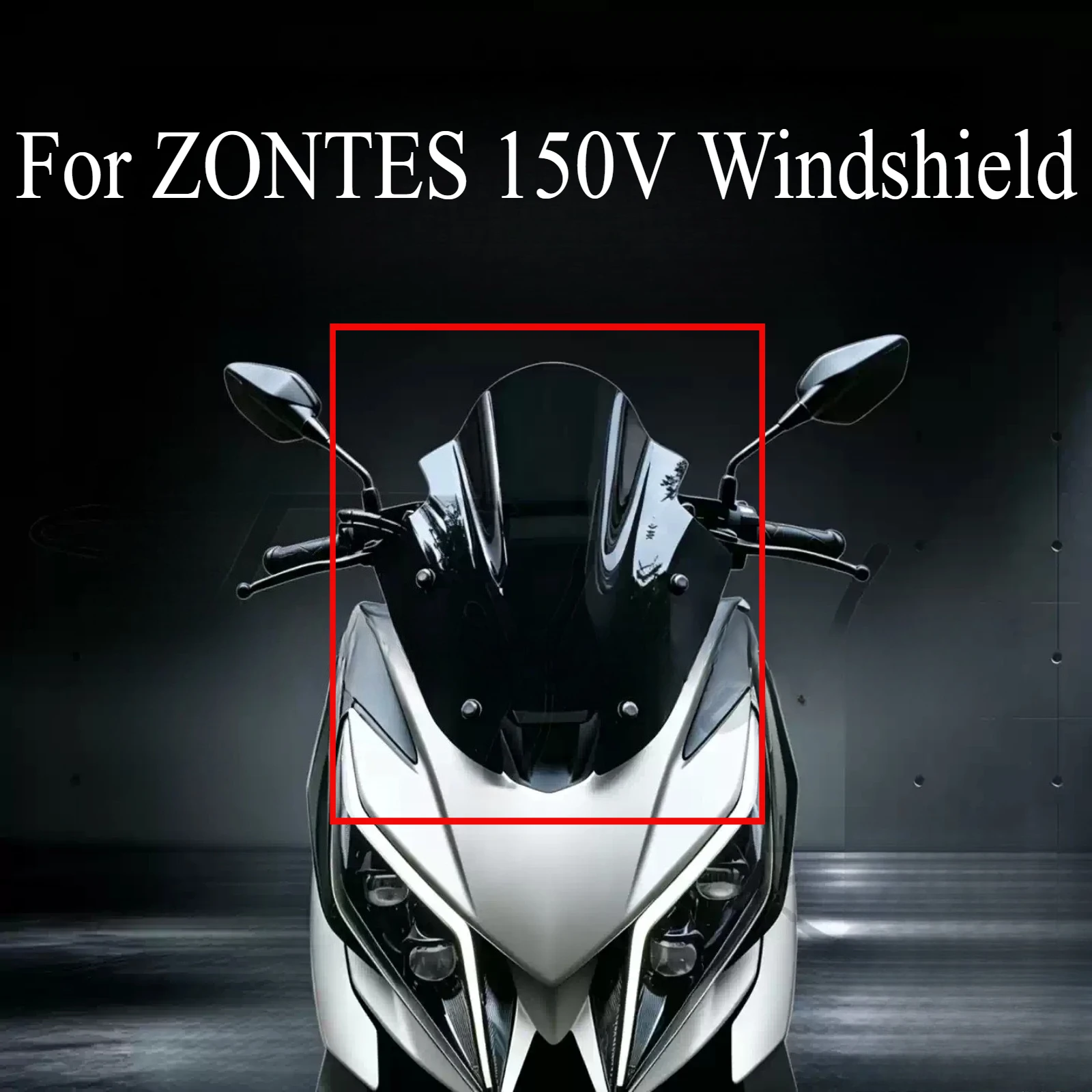 For ZONTES 150V Motorcycle Modified Windshield Wind Deflector Heightened Windshield Durable Front Glass Accessories Parts