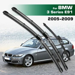 GREATROAD Wiper LHD&RHD Front & Rear Wiper Blades Set For BMW 3 Series E91 2005 - 2009 Windshield Windscreen Window Brushes