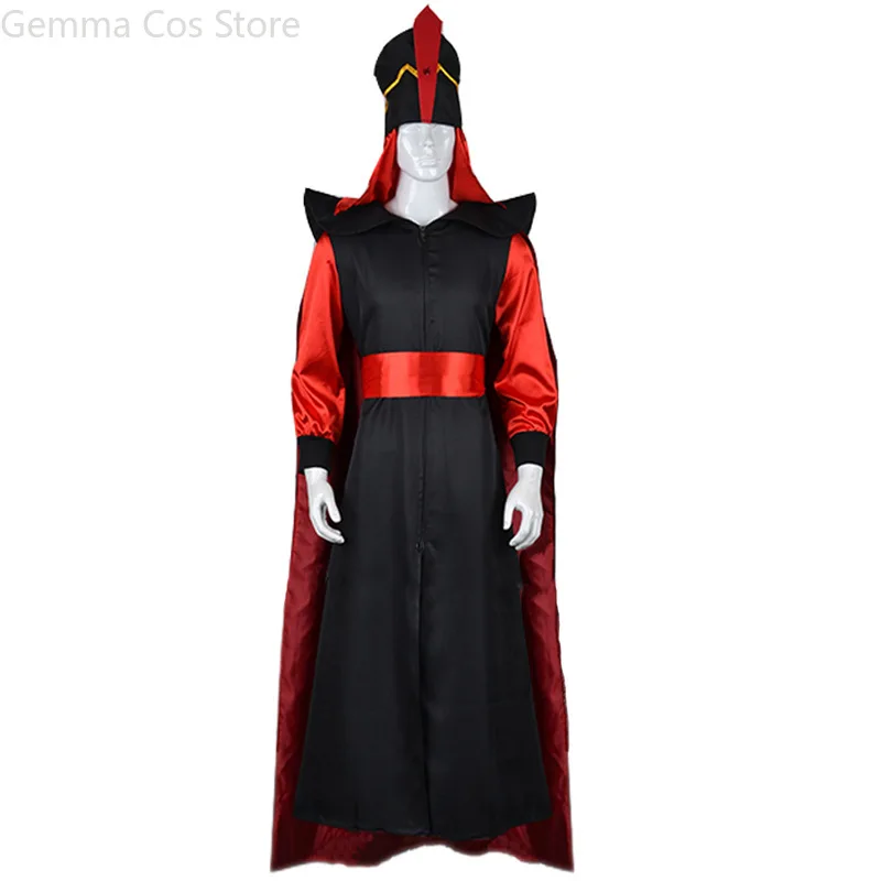 

The Arabian Nights Aladdin Jafar Cosplay Costume Aldult Man Woman Halloween Wizard Clothes Suit