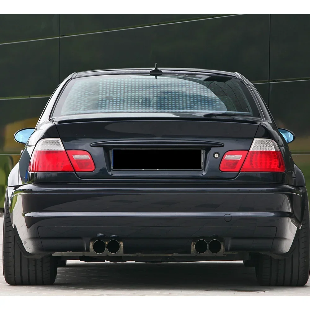 For BMW E46 3 Series1999 2000 2001 2002 2003 2004 2005 Glossy Black Rear Trunk Lid Spoiler Wings Car Tuning Accessories