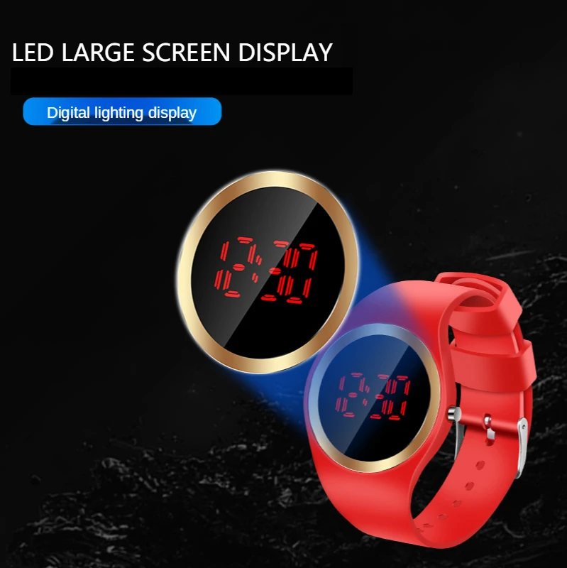 Reloj de pulsera Digital para hombre y Mujer, pulsera deportiva LED, electrónica, de lujo