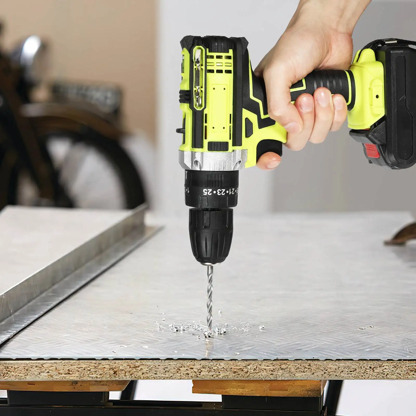 

Multifunctional impact electric hand drill lithium battery household pistol drill punching electric screwdriver tool pistol