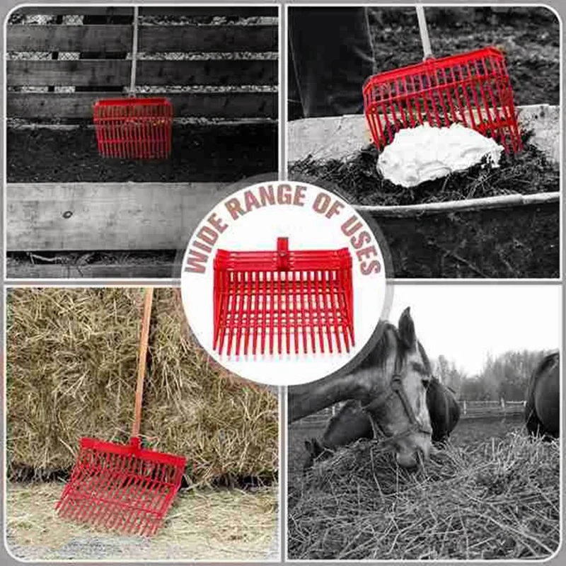 Manure Fork Replacement Head, Pitchfork Head, Horse Manure Rake, For Picking Up Manure, Plastic Fork Replacement Head