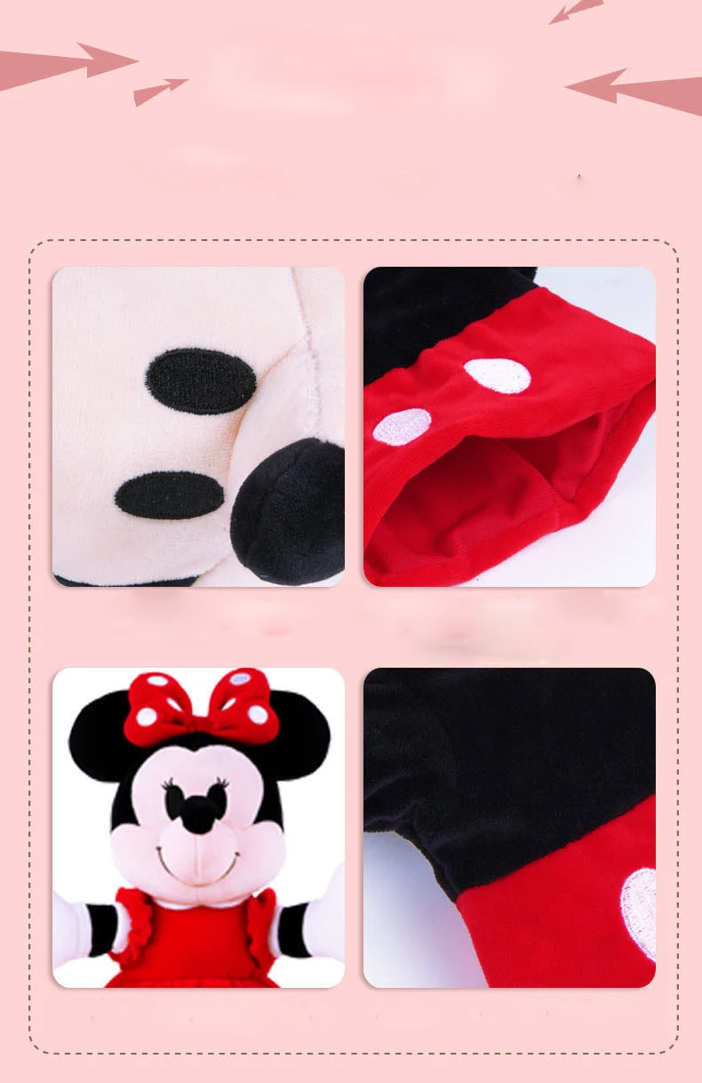 Marionnettes à main en peluche Disney Mickey Minnie, jouets pour bébé, apprentissage précoce, poupées éducatives pour enfants, aide aux enseignants