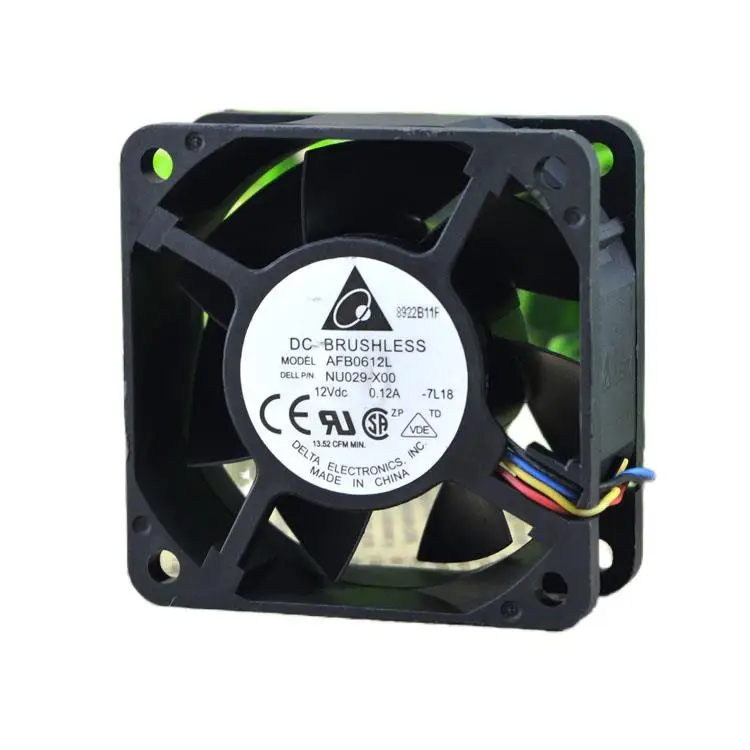 

Delta 6025 AFB0612L 12V 0.12A 6CM 6cm 4-Wire Temperature Mute Chassis Fan