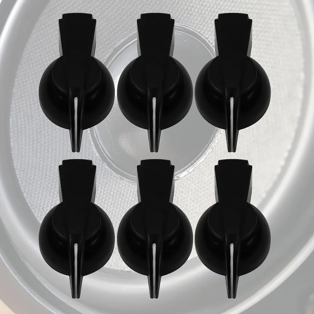 

6pcs Chicken Head Potentiometer Knob Guitar Replacement 6Mm Plastic Cap For Electric Bass Synthesizer