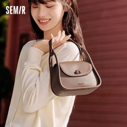 Semir Bag Saddle Bag Women French Style Handbag Trendy Korean Style Single Shoulder Bag Fashion Crossbody Bag