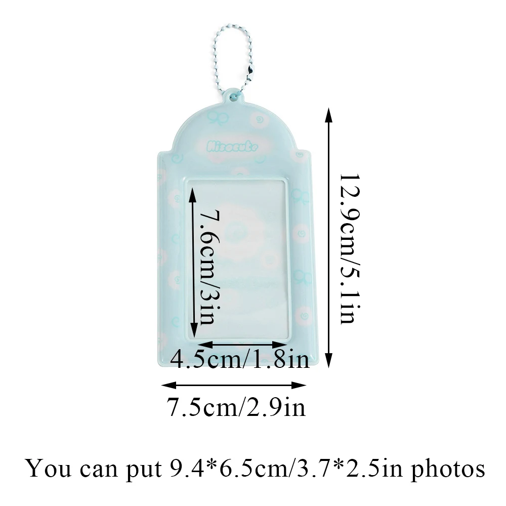 3 Inch PVC Photocard Holder Transparent Student Campus Access Card Case Credit ID Card Holder Cartoon Idol Photo Protector