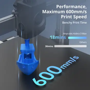Vícebarevná 3D tiskárna ANYCUBIC Kobra 3 Max FDM s rychlostí tisku až 600 mm/s, objemem tisku 500*420*420 mm, chytrým ovládáním pomocí aplikace 8 nejlepší prodej 3D tiskárna 500x500x500 - №7